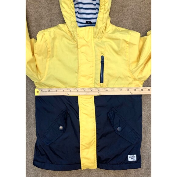 Oshkosh B'Gosh Jacket Boys L/7 Fleece Lined Midweight Windbreaker Colorblock - Picture 5 of 9